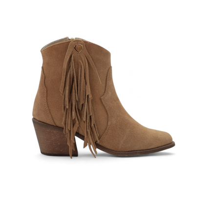 Botin Malva Miel con flecos