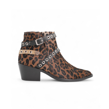 Botin piel de vaca con tirantas