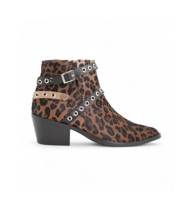 Botin piel de vaca con tirantas