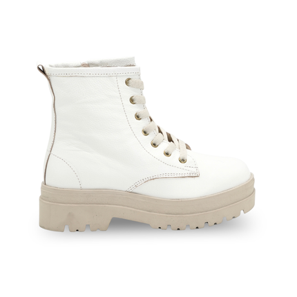 Bota Martín en cuero crema