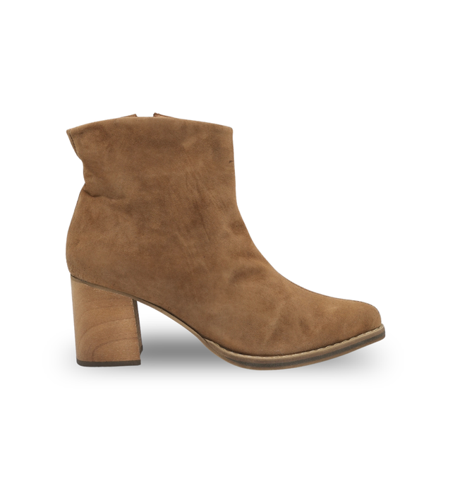 Botín cristal en cuero miel