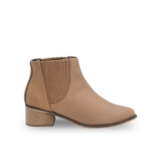 Botín prianca en cuero miel