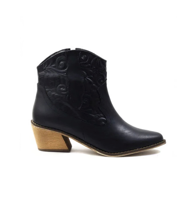 Texana Bacalar - Negro tacon amarillo